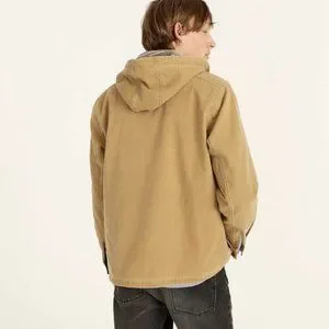 J crew fleece lined hooded jacket deals